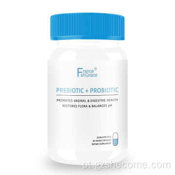 Cápsulas de probióticos para mulheres Shecome apoiam o equilíbrio intestinal